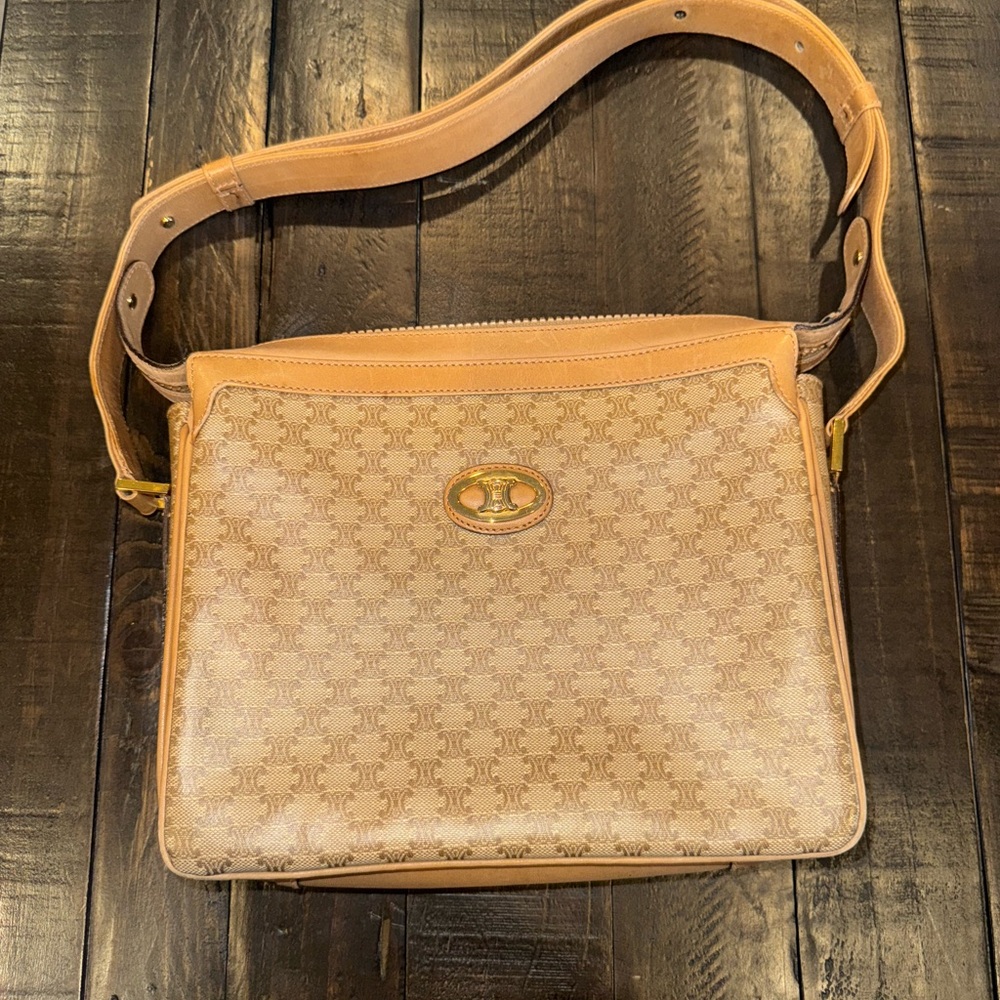 Celine Macadam Triomphe Vintage Shoulder Bag